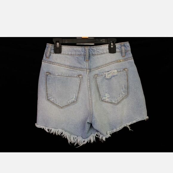 KanCan Estilo Distressed Relaxed Fit Shorts Sz XS LIGHT WASH - Picture 4 of 6